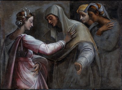 Besöket - Maria och Elisabet av Sebastiano del (c.1485-1547) Piombo