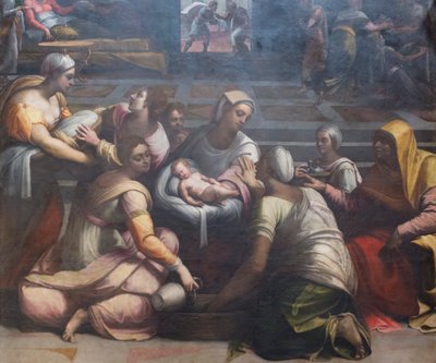 Jungfruns födelse av Sebastiano del (c.1485-1547) Piombo