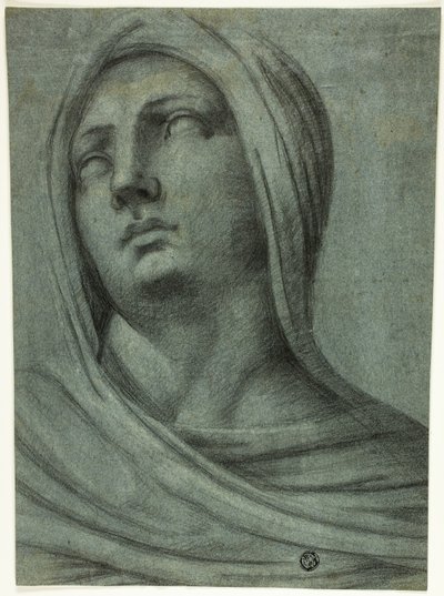 Huvud och axlar av beslöjad kvinna av Sebastiano del Piombo