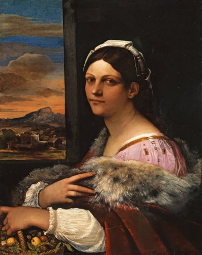 Porträtt av en ung romersk kvinna av Sebastiano del Piombo