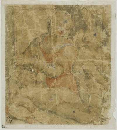 Jungfru med barn och ängel av Sebastiano del Piombo