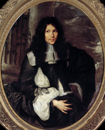 Porträtt av en man (förutsätter länge Jean Fouquet). Anonym målning av Sebastien Bourdons skola (1616-1671) av Sebastien (school of) Bourdon