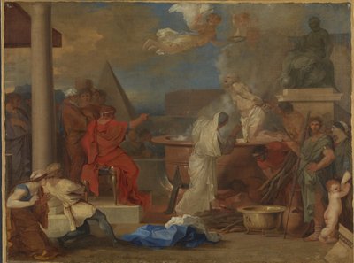 Aposteln Johannes martyrium av Sébastien Bourdon