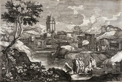 Landskap med Josef i Egypten av Sébastien Bourdon