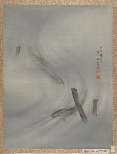 Fiskar simning, sommar, 1891. av Seki Shuko