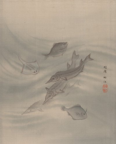 Fiskar, ca. 1890-92. av Seki Shuko