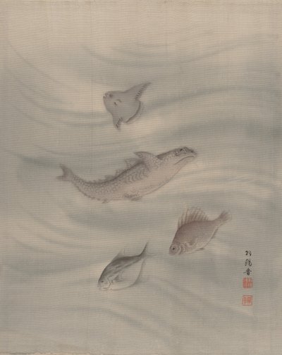 Fiskar, ca. 1890-92. av Seki Shuko
