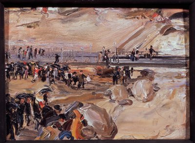 Promenera i San Remo (Italien). Verk av Semyon Gavrilovich Nikiforov (1877-1912), olja på kartong av Semen Gavriilovich Nikiforov