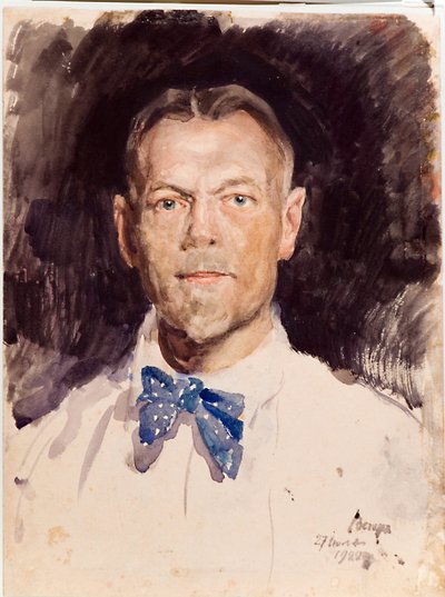 Självporträtt - Verk av Sergei Arsenyevich Vinogradov (1869-1938) av Sergei Arsenevich Vinogradov