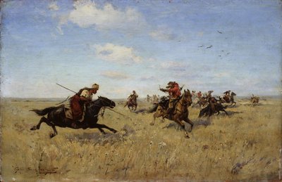 Strid mellan Dnepr-kosacker och tatarer, 1892 av Sergei Ivanovich Vasilkovsky