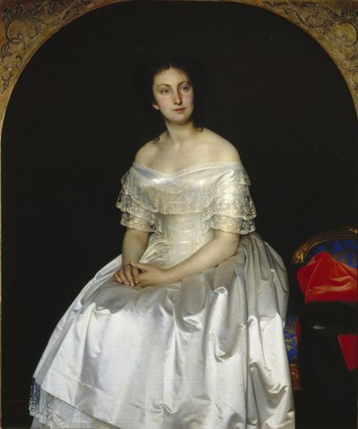 Porträtt av prinsessan Maria Vasilyevna Vorontsova 1819-1894, 1851 av Sergei Konstantinovich Zaryanko