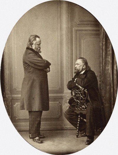 hjärtan mot hjärtan. Dubbelporträtt av Aleksandr Ivanovich Herzen 1812-1870, 1865 av Sergei Lvovich Levitsky