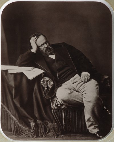 Porträtt av Aleksandr Ivanovich Herzen 1812-1870, 1861 av Sergei Lvovich Levitsky
