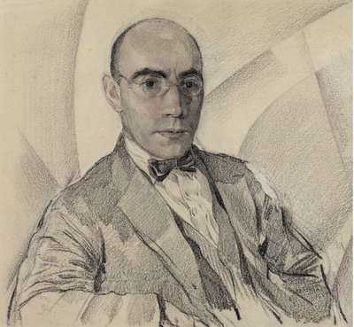 Porträtt av konstnären och fotografen Miron Sherling 1880-1958 av Sergei Vasilevich Chekhonin
