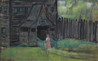 Illustration till Sagan om den döda prinsessan och de sju riddarna av Sergei Vasilievich Malyutin