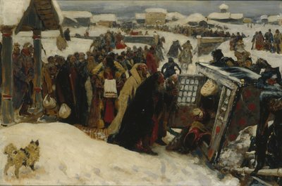 Ankomsten av en voivod, 1907 av Sergej Vasilevic Ivanov