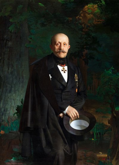 Porträtt av Alexander Dmitriyevich Chertkov 1789-1858, 1857. av Sergey Konstantinovich Zaryanko