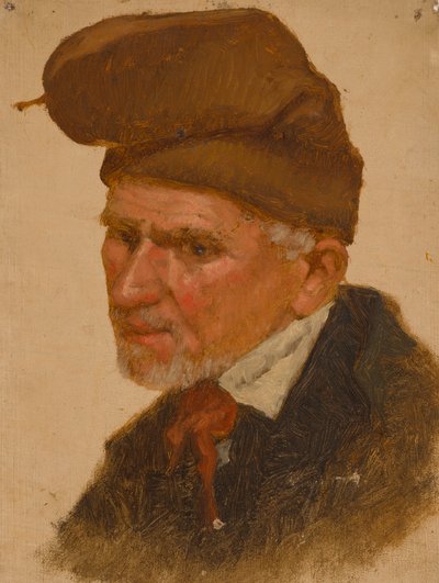 Man med hatt på huvudet av Severin Falkman