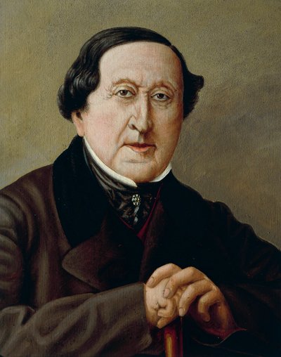 Italien, Porträtt av den italienska kompositören Gioacchino Rossini av Severini Severini