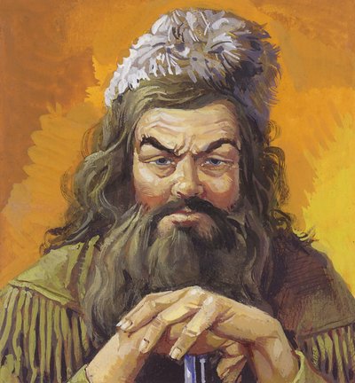 Daniel Boone (gouache på papper) av Severino Baraldi
