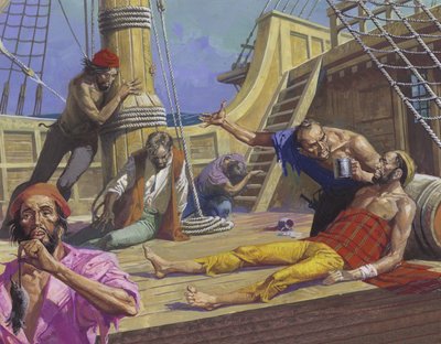 Magellans sjömän på resan över Stilla havet av Severino Baraldi
