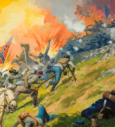 Slaget vid Gettysburg av Severino Baraldi