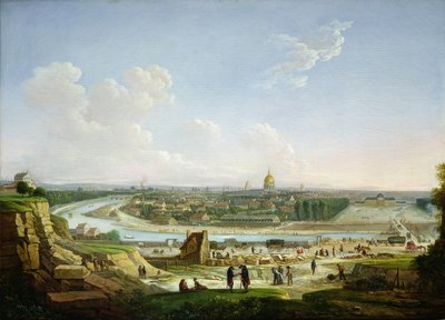 Allmän utsikt över Paris från Chaillot Hill, 1818 av Seyfert