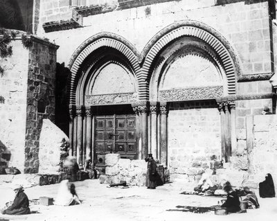 Ingången till den heliga gravens kyrka, 1865 av Sgt. James M. McDonald