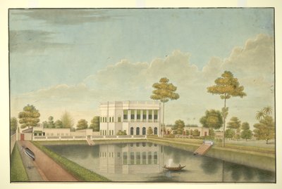 Lägg till Or 488 Calcutta hus omgivet av en trädgård med tank och uthus av Shaik Muhammad Amir of Karraya