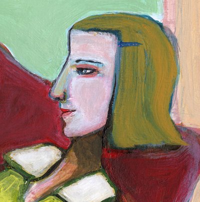 Abstrakt kvinnoprofil av Sharyn Bursic