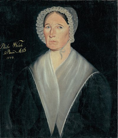 Porträtt av Mrs. William W. Welch, ca 1837 (olja på duk) av Sheldon Peck