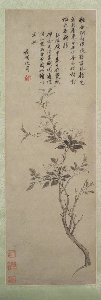 Blommande krabba äpple av Shen Zhou