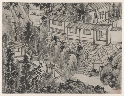 Tolv vyer över Tiger Hill, Suzhou: The Pine Retreat av Shen Zhou
