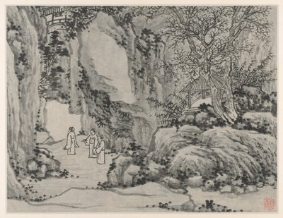 Tolv vyer av Tiger Hill, Suzhou: The Sword Spring, Tiger Hill, efter 1490. av Shen Zhou
