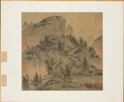 Resenärer i Autumn Mountains, 1:a hälften av 1300-talet. av Sheng Mou