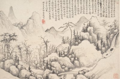 Mountain Retreat, daterad till 1654-55. av Shi Lin