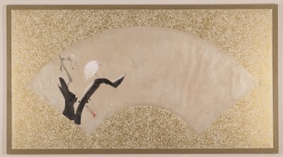 Ägretthäger på en trädstubbe av Shibata Zeshin