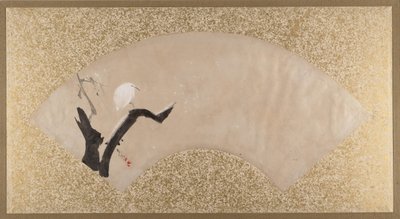 Häger på trädstubb, sent 1800-tal. av Shibata Zeshin