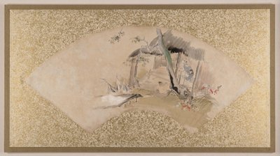 Hus med kvinna och baby av Shibata Zeshin