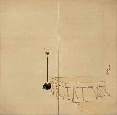 Ibaraki [vänstra delen av ett par] av Shibata Zeshin