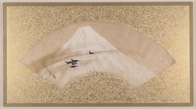 Berg med fåglar av Shibata Zeshin