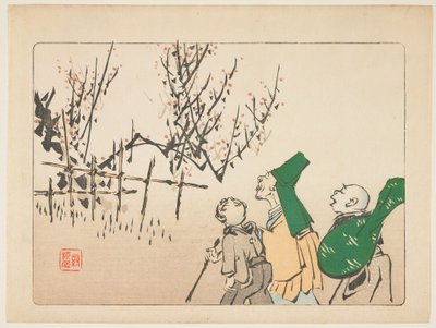Plommonblommor av Shibata Zeshin