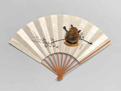 Plommongren och tekanna. av Shibata Zeshin
