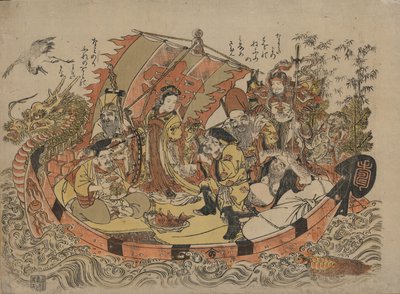Sju lyckliga gudar, mellan 1775 och 1780 av Shigemasa Kitao