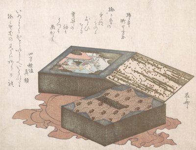 Kakor i en ask med omslagsduk, 1800-talet., 1800-talet. av Shinsai
