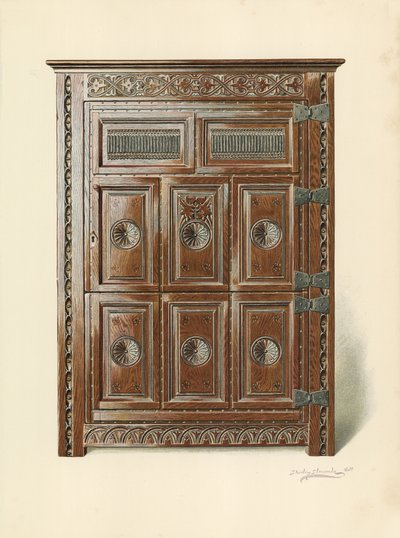 Ekskåp (walesiskt) (chromolitho) av Shirley Charles Llewellyn Slocombe