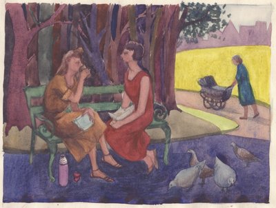 "En incident i parken", 1952. av Shirley Markham