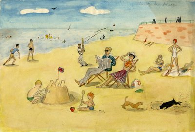 Strandscen, c1946. av Shirley Markham