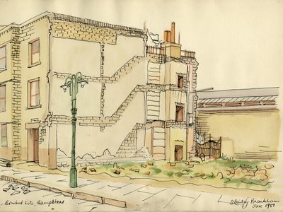"Bombplats, Hampstead", 1951. av Shirley Markham