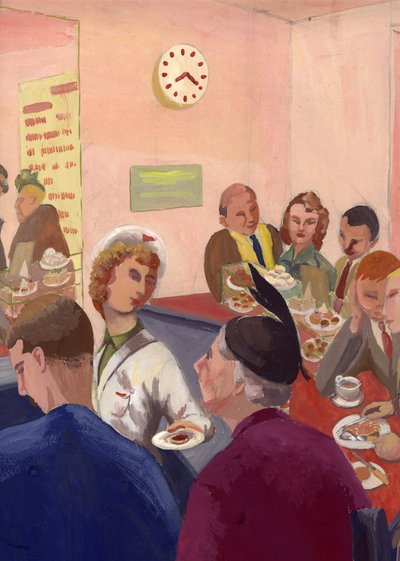 Caféinteriör, London, c1950. av Shirley Markham